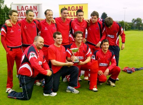 Waringstown CC who won the final of the Lagan Valley Steels Twenty20 Cup against Instonians by 6 wickets. (picture courtesy David Holmes)